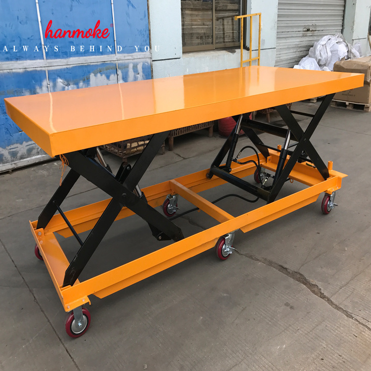 Roller Top Foot Pump Hydraulic Manual Lift Table, Customized Available