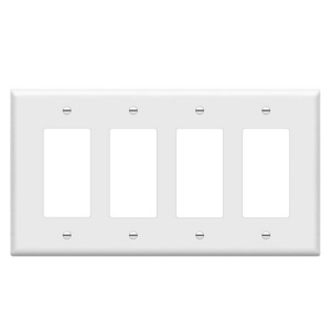 3Grace 4 Gang Decorative Plate GFCI Plate US Standard Wall Plate GFCI Sockets Wall Outlet