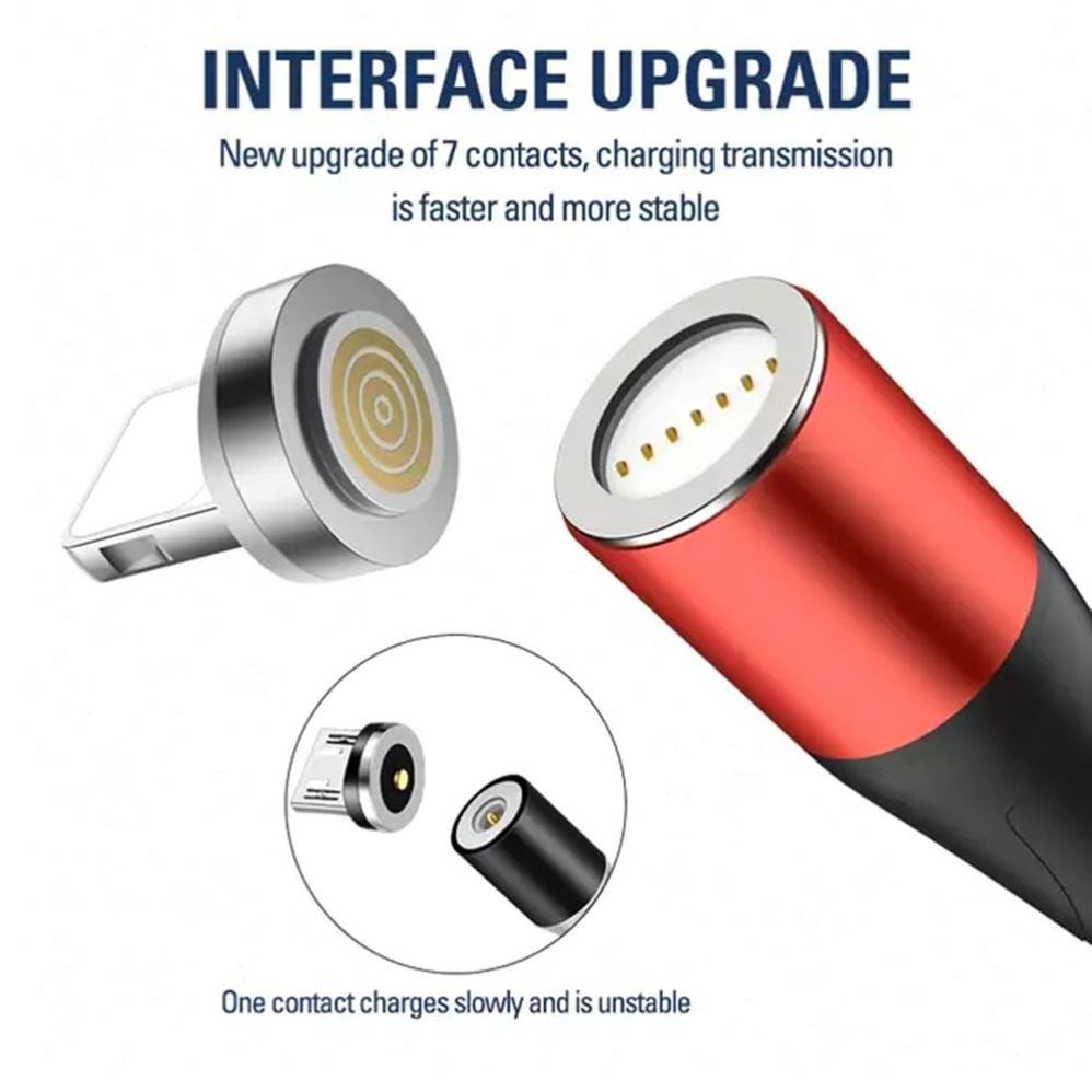 360 Rotation Magnetic Data Cable Flowing Light LED Fast Charging Magnet cable Micro USB Type C Cable For iPhone 13 mini pro max