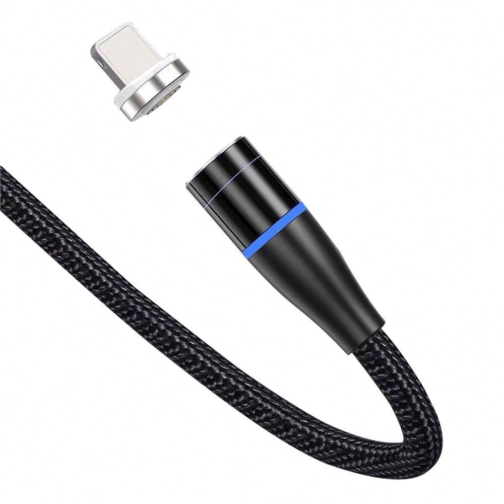 360 Rotation Magnetic Data Cable Flowing Light LED Fast Charging Magnet cable Micro USB Type C Cable For iPhone 13 mini pro max