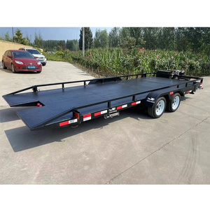 Factory supply galvanized flat bed car trailer trucks and trailers for towing cars