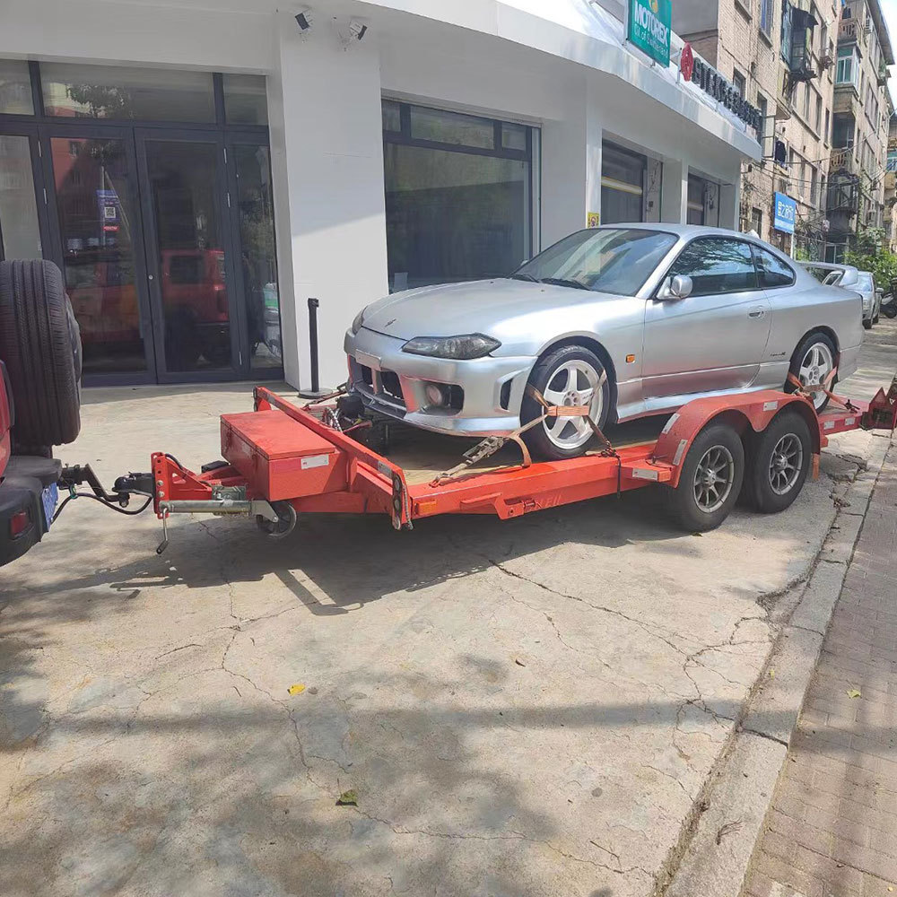 3T China car towing trailer factory supply aluminum for car transporter trailer luggage trailers for cars