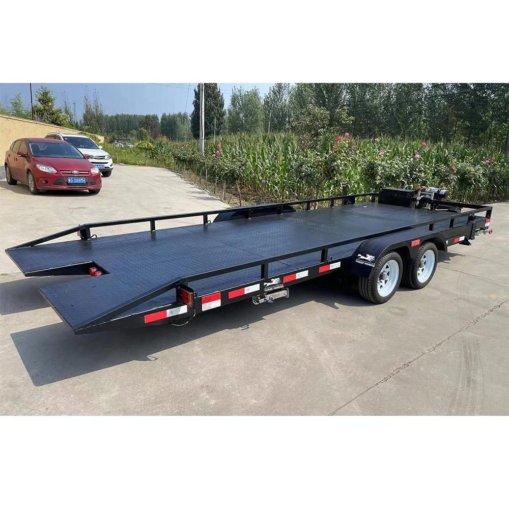 2ton tandem axle mini excavator trailer with ramp tow car trailer utility trailer kit