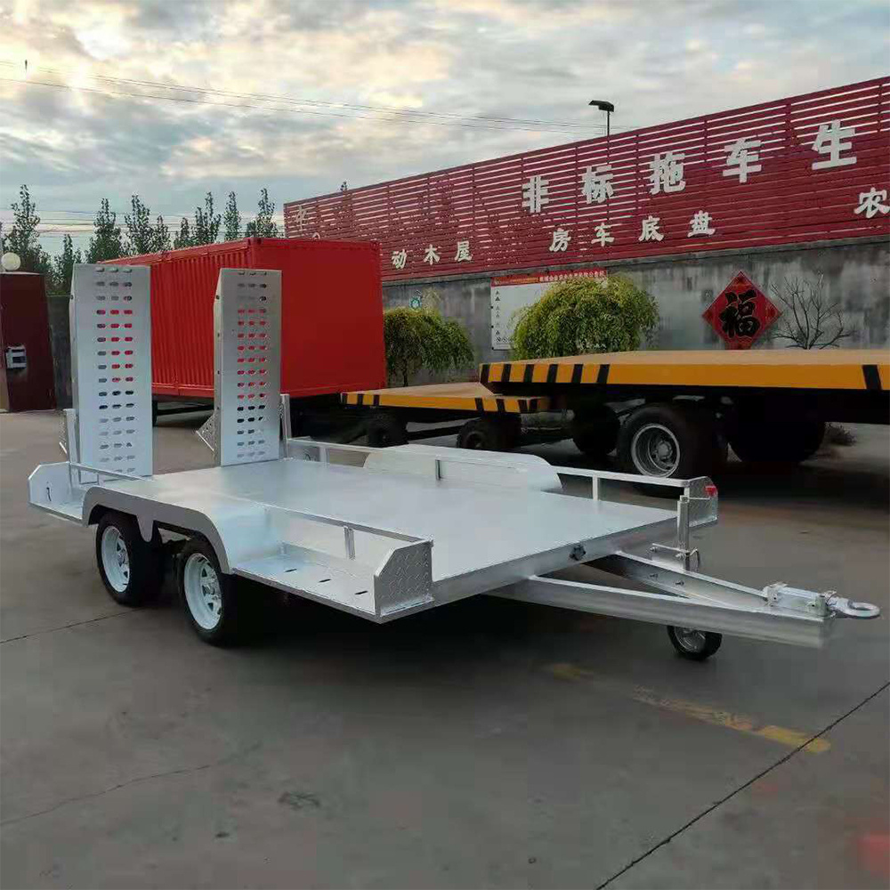 atv trailer tandem car frame truck trailer chassis tilting sliding axle trailer