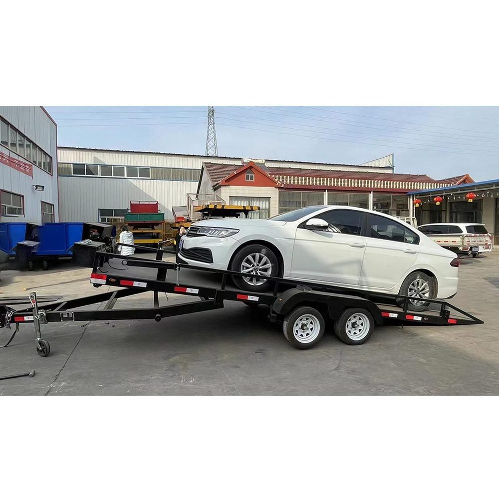 Best sale double axel trailer car transport aluminum car trailer ramps car trailer