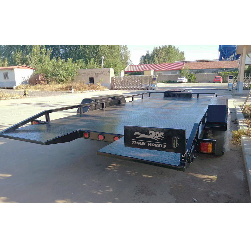 galvanized utility trailer flatbed tilt trailer auto transport trailer for sale