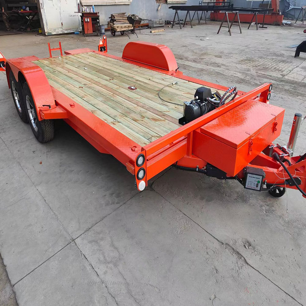 atv trailer tandem car frame truck trailer chassis tilting sliding axle trailer