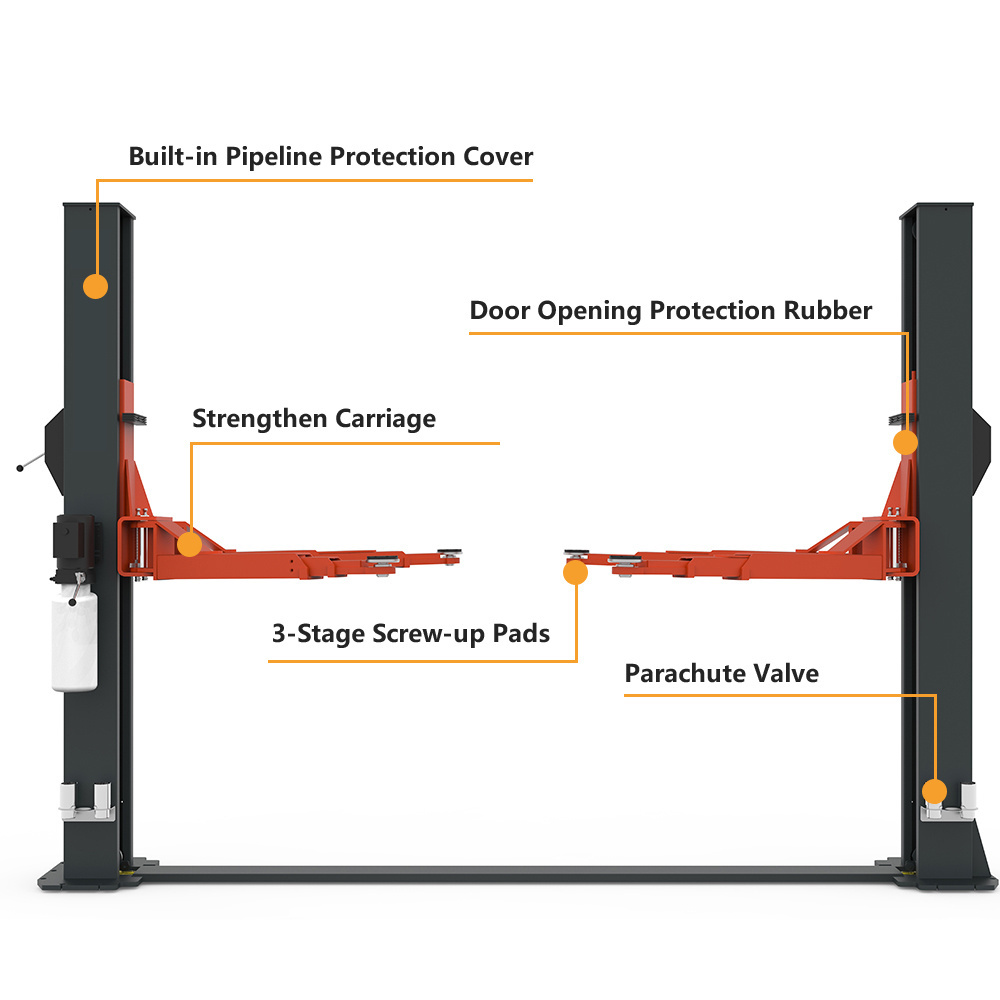 heavy duty car jack lift hydraulic floor 5 ton auto post lift 2 post car lift 12000 lb