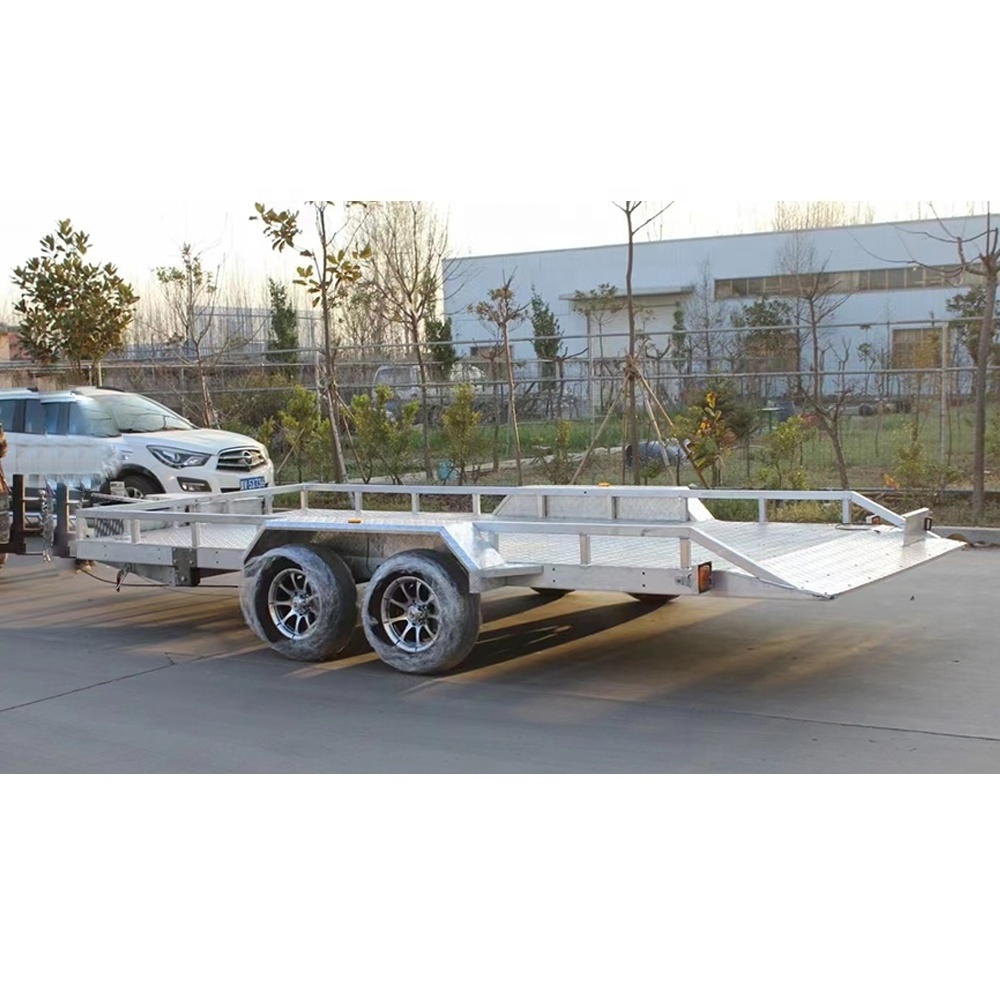 Aluminum lightweight cargo trailers tilt deck car hauler car trailer for small cars