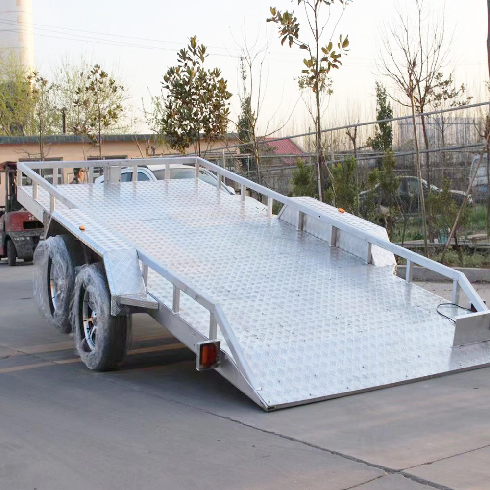 Aluminum lightweight cargo trailers tilt deck car hauler car trailer for small cars