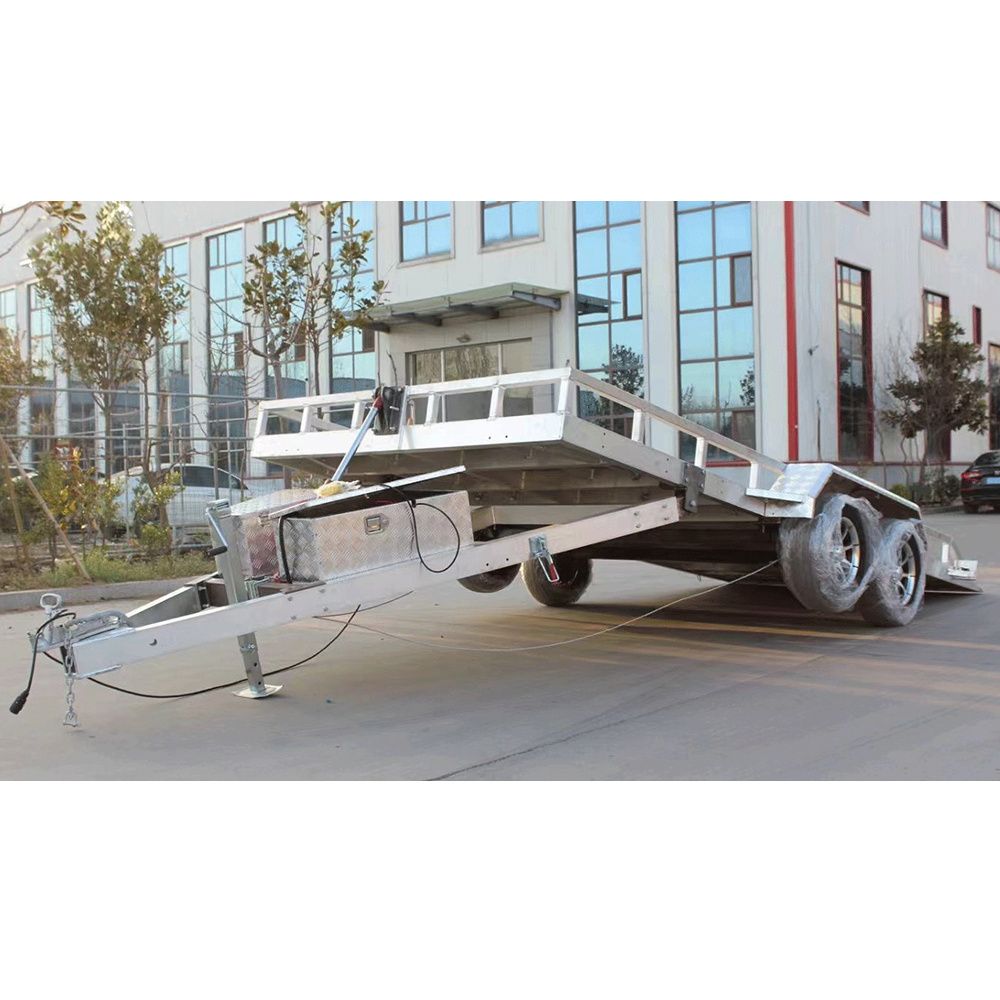 3.5t capacity mini trailer excav car trailer 750 kg racing car trailer