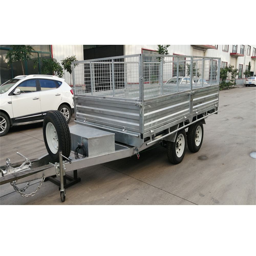 caged trailer 8*5 box trailer tipping car trailer