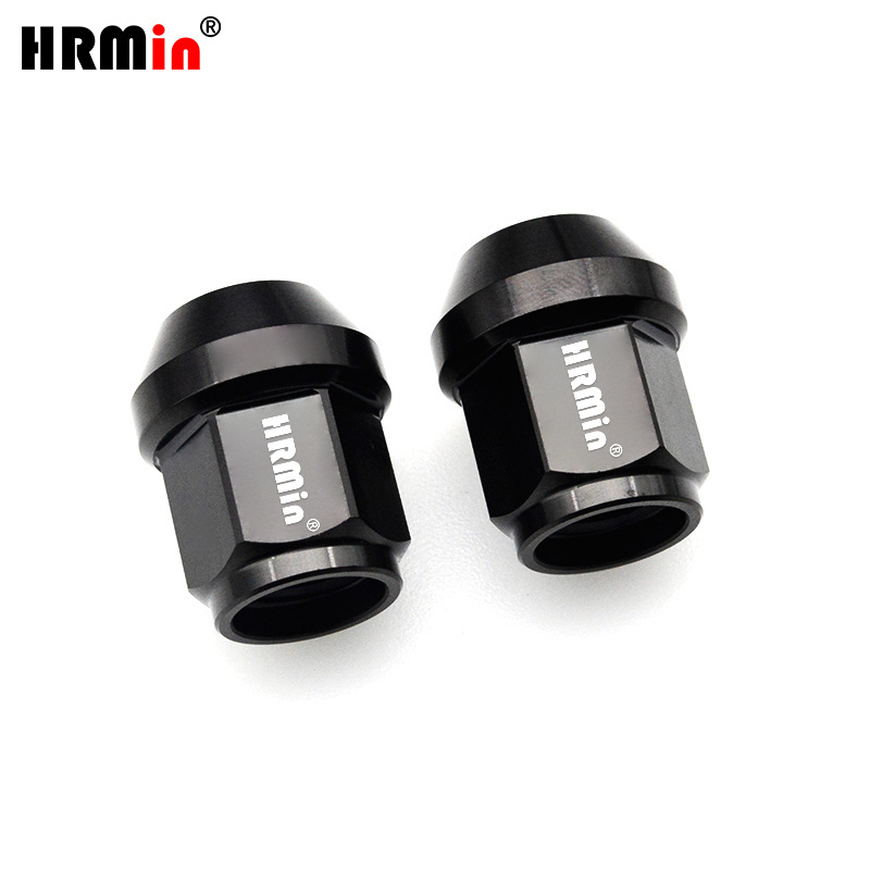 High Performance Black Color Open End 17mm Hex Cone Seat Gr.5 Titanium Alloy Ti-6Al-4V Auto Lug Nut M12x1.5x27mm