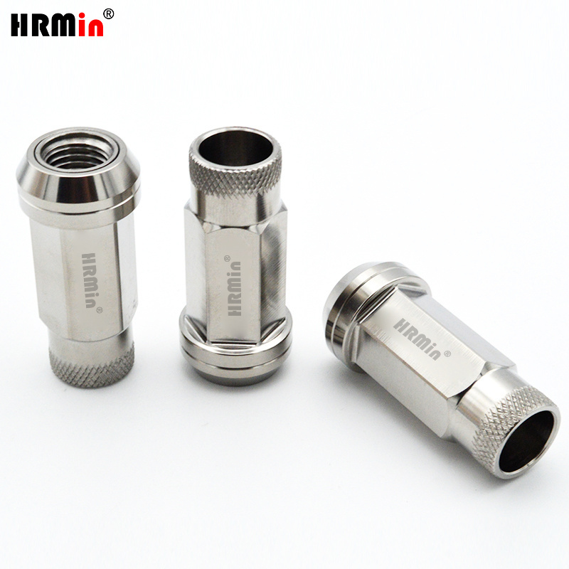 HRMin Hot sell Gr.5 titanium Ti-6Al-4V cone seat free washer wheel nut  M12*1.5*48MM  for Toyoto Mazda Honda Acura Scion Lexus,