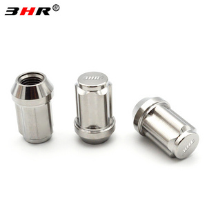 10.9 Grade Anti-Theft 60 Degree Cone Seat Gr.5 Titanium Alloy Ti-6Al-4V Auto Rim Lug Nuts M12x1.5mm with Titanium Key