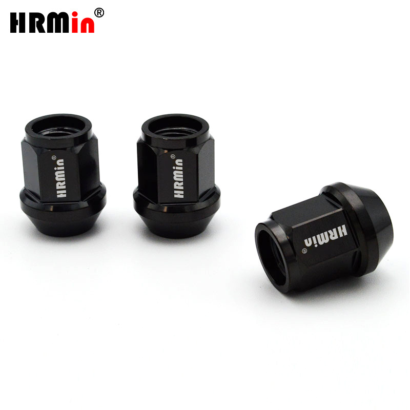 High Performance Black Color Open End 17mm Hex Cone Seat Gr.5 Titanium Alloy Ti-6Al-4V Auto Lug Nut M12x1.5x27mm