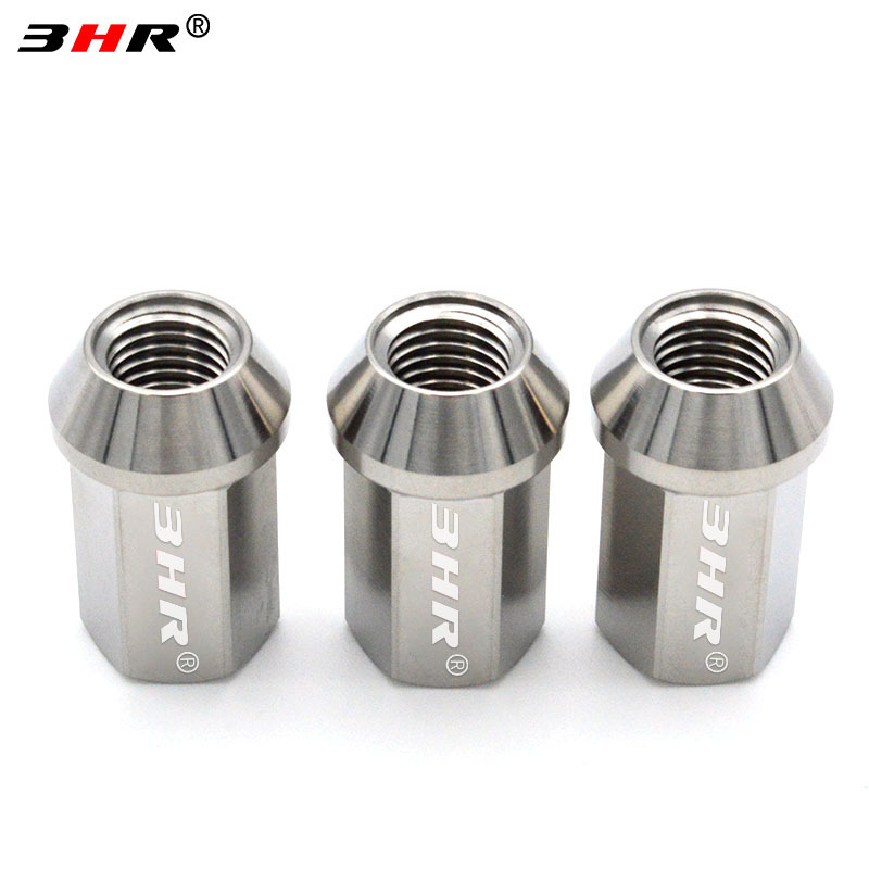 3HR Gr.5 Titanium high strength closed end cone seat natural color wheel nuts lug nuts M12*1.5*35mm for Toyoto Mazda Honda