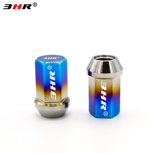 3HR Gr.5 Titanium high strength closed end cone seat natural color wheel nuts lug nuts M12*1.5*35mm for Toyoto Mazda Honda