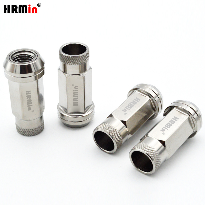 HRMin Hot sell Gr.5 titanium Ti-6Al-4V cone seat free washer wheel nut  M12*1.5*48MM  for Toyoto Mazda Honda Acura Scion Lexus,