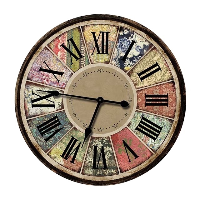 Antique Wall 60*4.5*60cm wooden Roman Numerals decorative wall clock wall watch clock