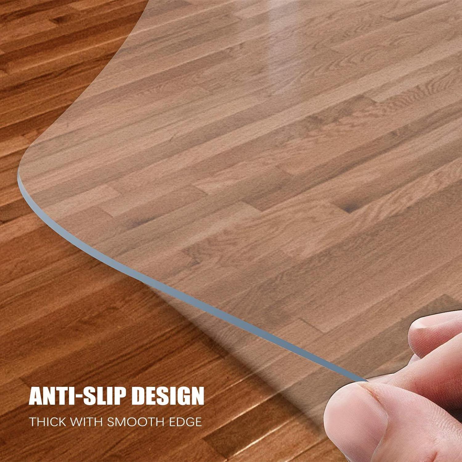 The latest popular anti-slip transparent office chair floor mat PVC protection hard floor or carpet