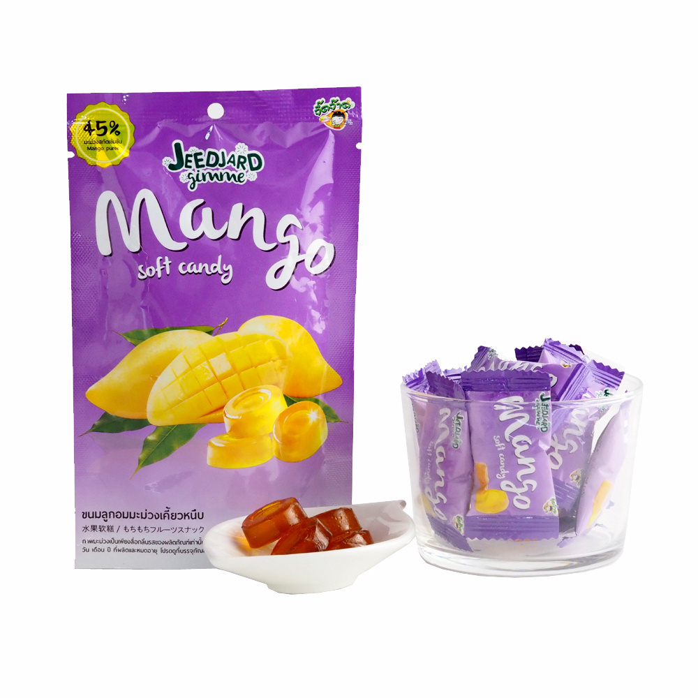 Jeedjard Gimme 45% Mango Puree Soft Gummies Fruity Flavor Bag Gummy Candy Sweet 36gr Bag Packaging from TH;26 Low-sugar 12months