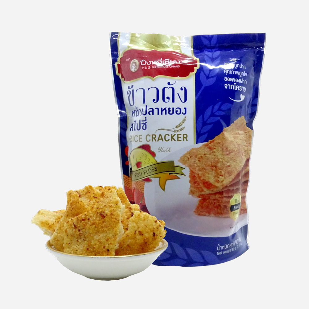 PUNG NGEE SHIANG Rice Puffed Cracker With Spicy Fish Floss Snack 90g