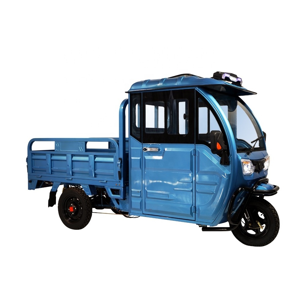 3PLUSCOCO 1200W 1.5*1M Electric Cargo Tricycle with Roof Chinese Manufacturers Motorcycle for Adults