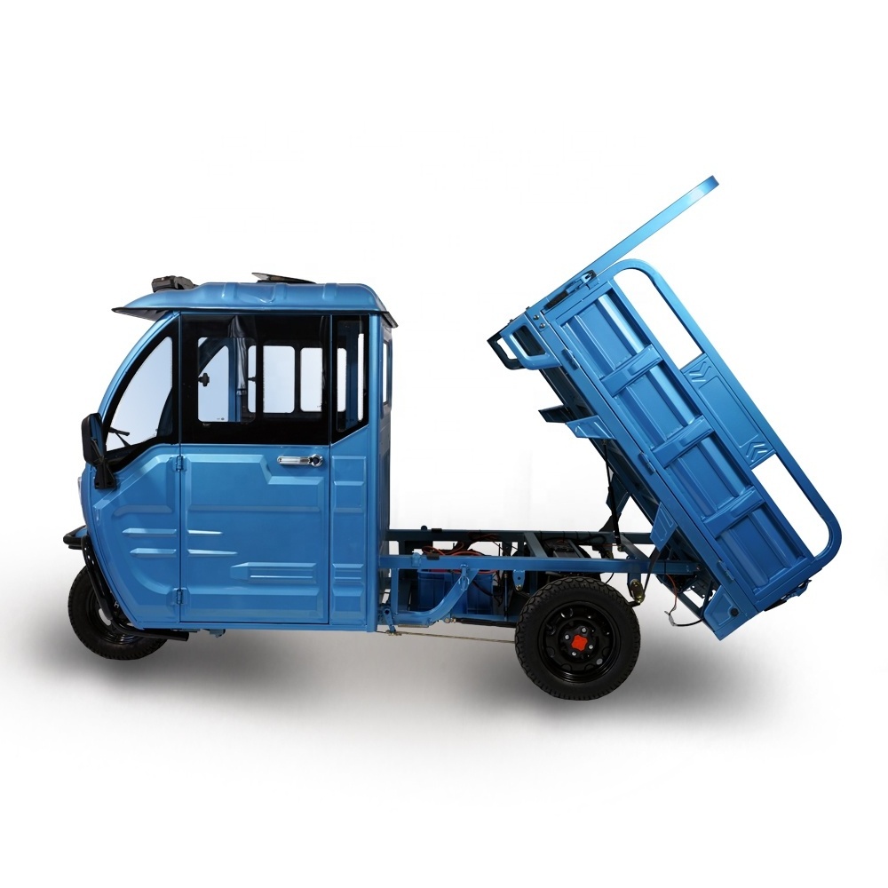 3PLUSCOCO 1200W 1.5*1M Electric Cargo Tricycle with Roof Chinese Manufacturers Motorcycle for Adults