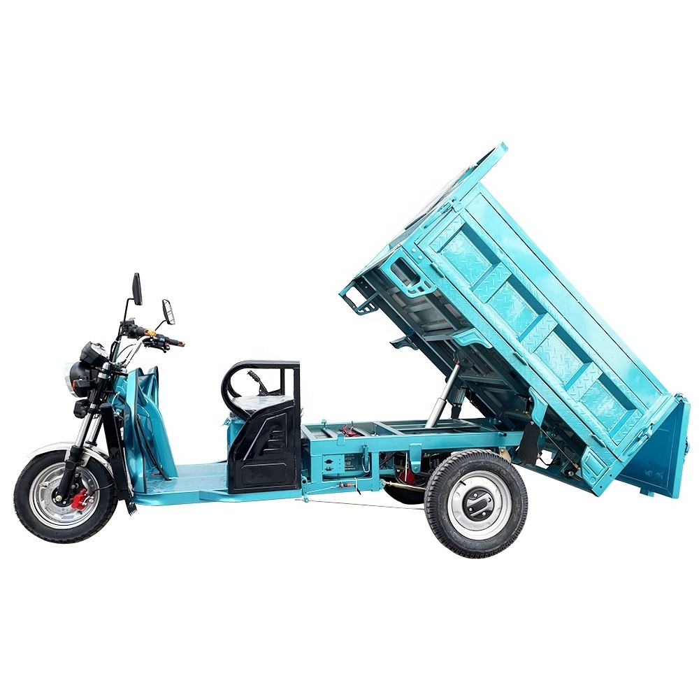 Factory Wholesale Electric Tricycle with Dump Body 3-Wheel Cargo Trike Manufactured for Efficient Cargo Transportation