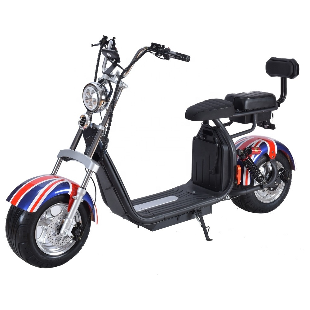 Big Wheel Fat Tire Electric Scooter 2000w 3000w Citycoco With Aluminium Alloy