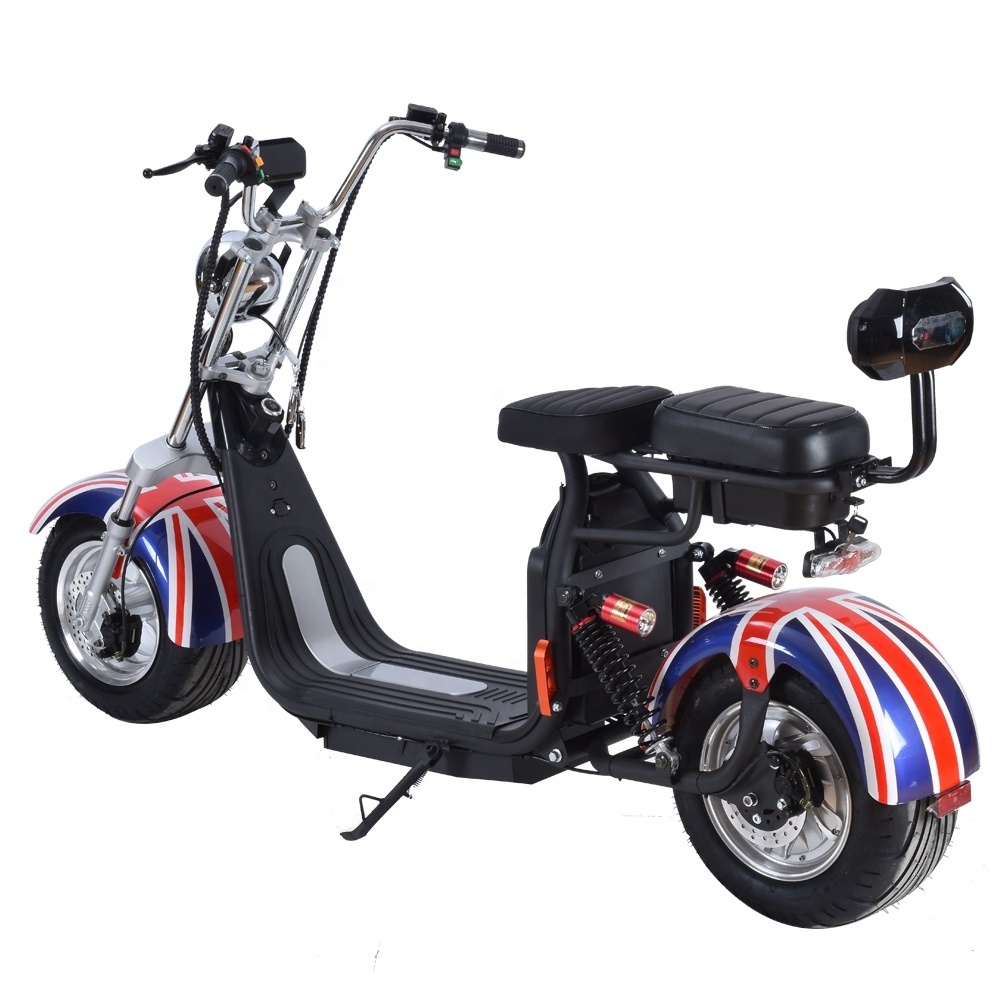 Big Wheel Fat Tire Electric Scooter 2000w 3000w Citycoco With Aluminium Alloy