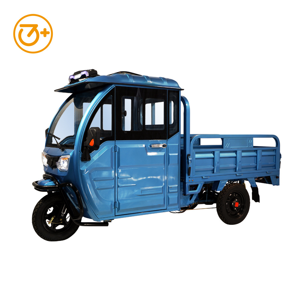 China Factory EU EEC Enclosed Electric Cargo Tricycles 3 Wheel Scooters Trike For Loading Heavy Goods