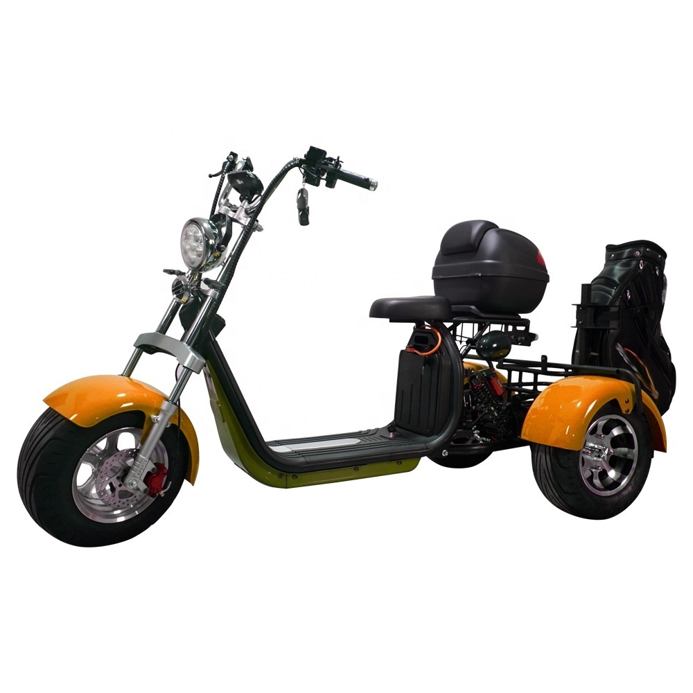 New High Quality Fat Tire 3 Wheel Citycoco Electric Tricycle Golf Scooter 2000W Accessories