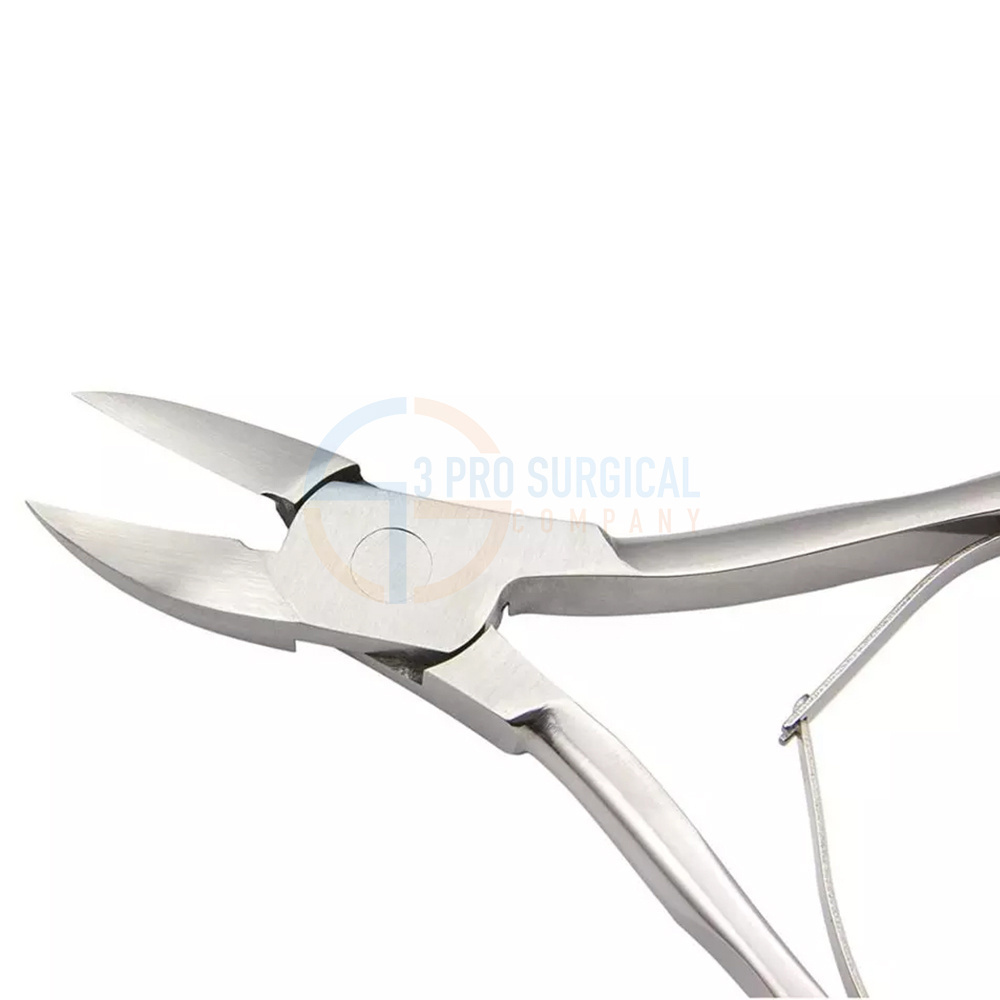 3PRO Professional Stainless Steel Cuticle Nail Nipper with Plastic Grip for Personal and Salon use