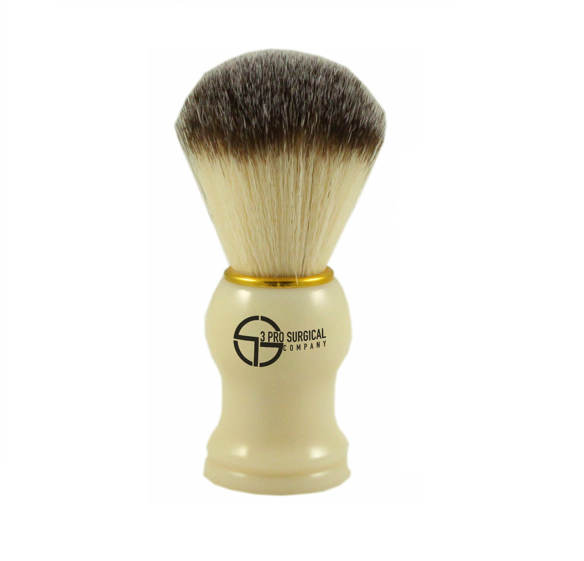 PRO QUALITY SHAVING WOODEN HANDLE BRUSH WITH SYNTHETIC HAIR