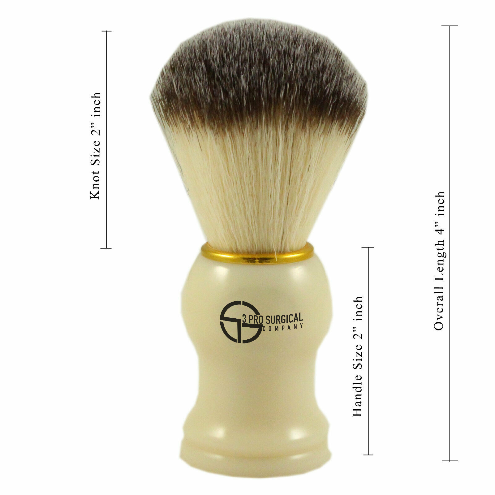 PRO QUALITY SHAVING WOODEN HANDLE BRUSH WITH SYNTHETIC HAIR