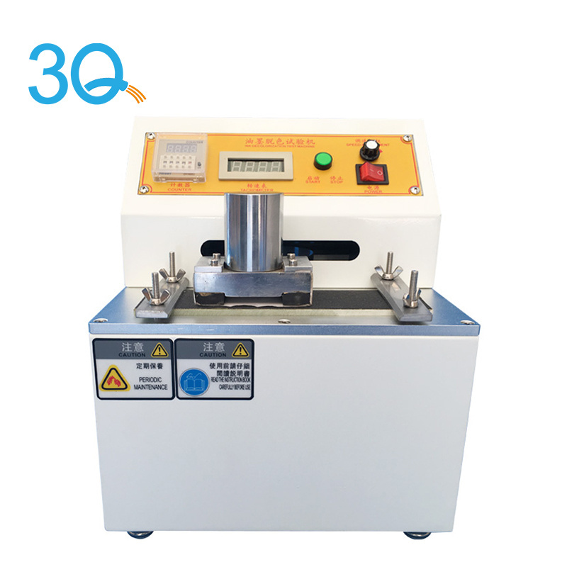 3Q long Warranty Ink Rub Resistance TesterInk Friction Decoloring Test Machine Dry and Wet Ink Printing Rub Durability Tester