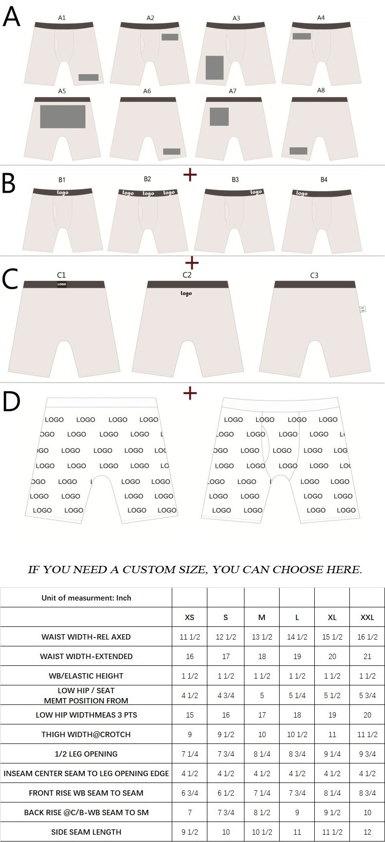 Custom Jacquard Elastic Band Boxer Briefs High Quality Comfortable Cotton Men Underwear Long Leg Boxer For Men