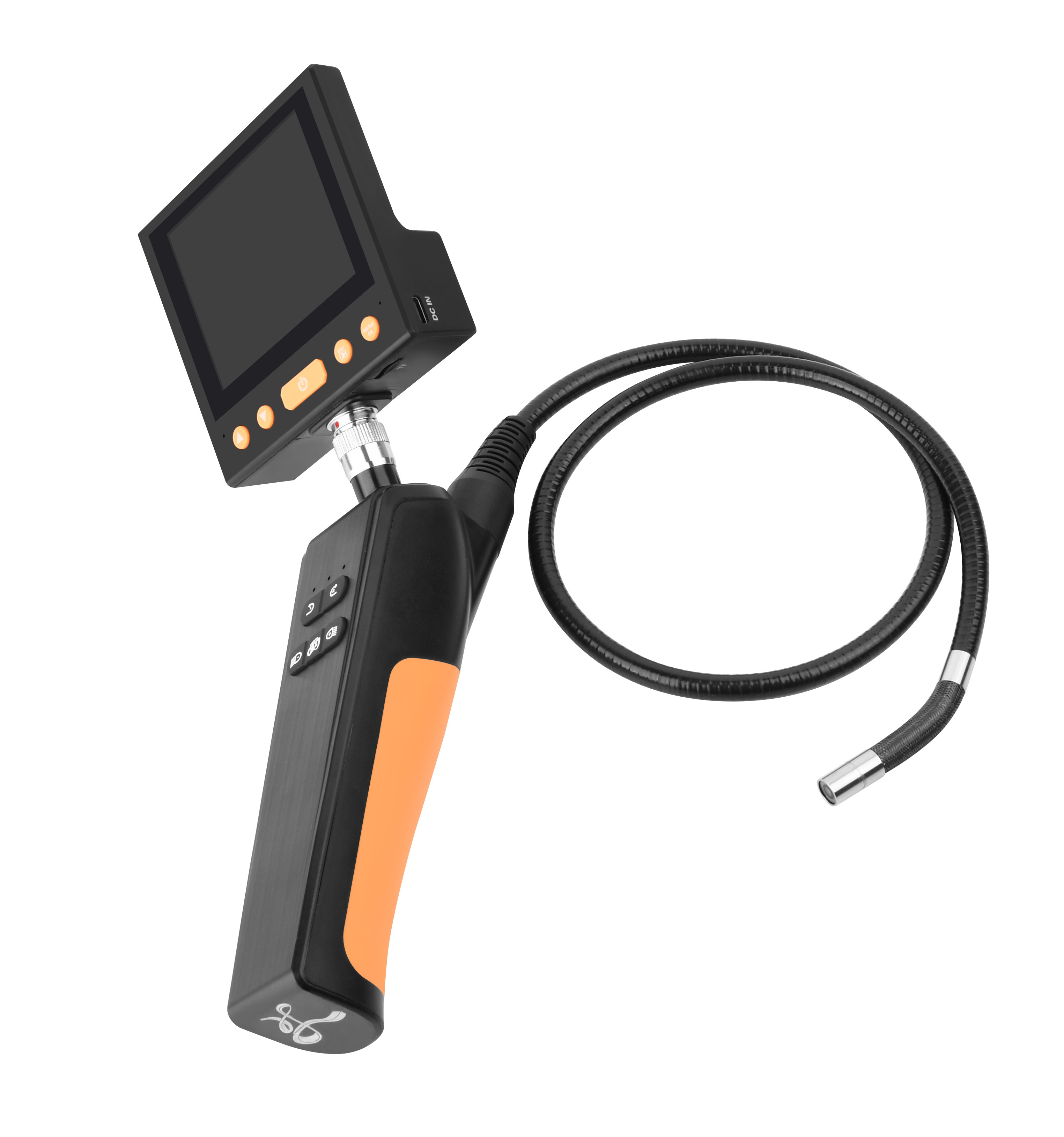 Handheld 8.5mm Degree Steering Lens Endoscope 3.5inch IPS Screen Borehole Pipe/ Vehicle Engine Inspection Camera