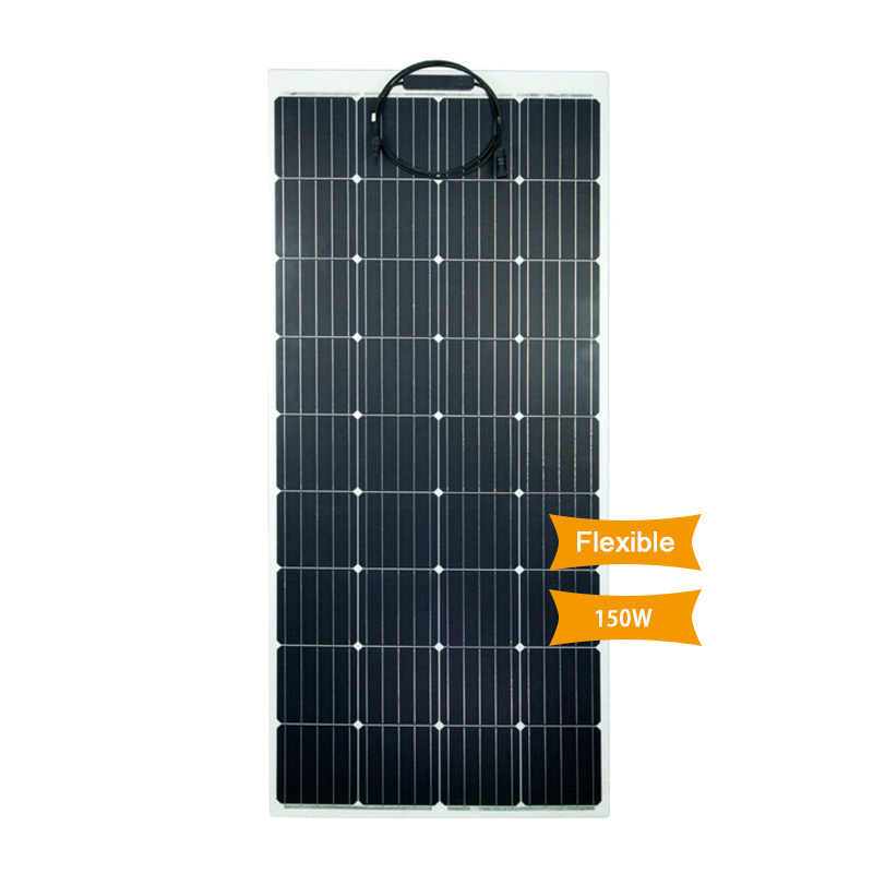 Mono Semi-flexible Monocrystalline Solar Panels 50W 100W 150 Watt Photovoltaic Solarpanel Cell for Car battery charger