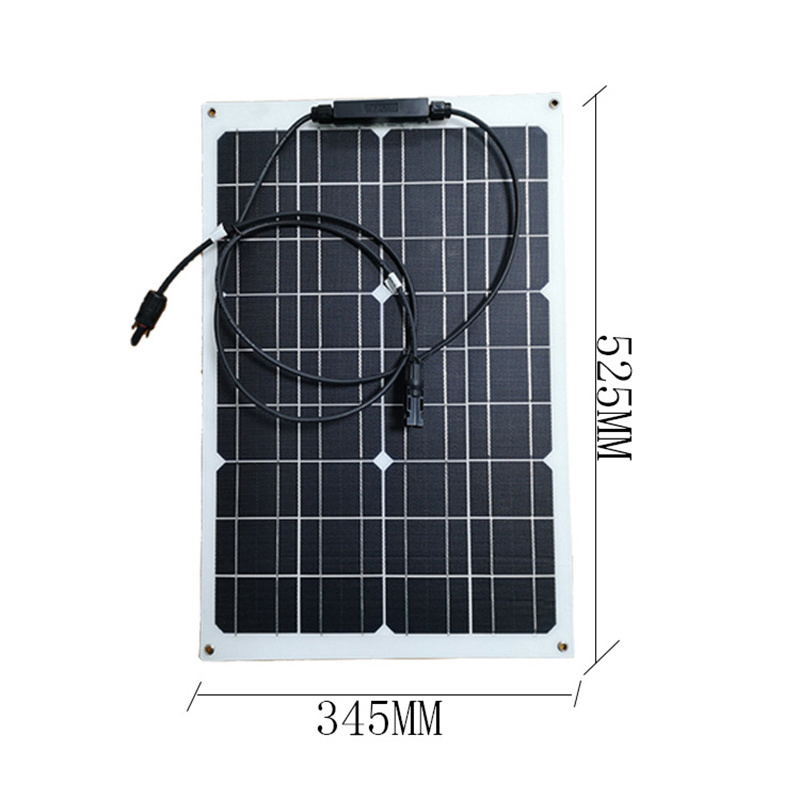 Flexible Solar Panels 30W ETFE Black PERC Monocrystalline Off Grid PV Power Camping 30 Watt 12V Solar Panel