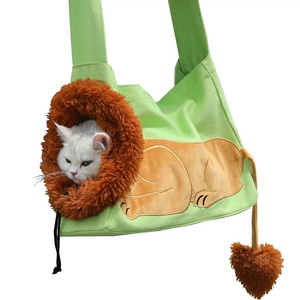 Wholesale Innovative Designer Pet Lion Bags Pet Dog Cat Sling Carrier Bag Lion Shape Pet Bag