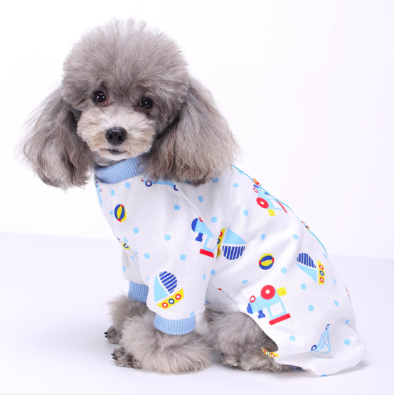 Hot Bulk Wholesale Hot Selling Cute Soft Dog Pajamas Cotton matching dog and owner of Pet Cloths Dog Clothes