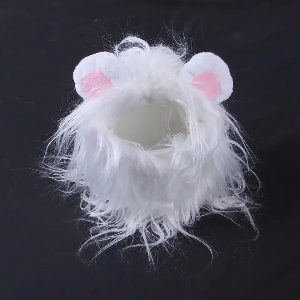 hot Cute Lovely cat long hair party headgear cosplay accessories Halloween lion Mane Wig Fancy Costume ear cartoon pet hat