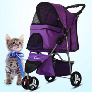 Best luxury pet cat pram small dog stroller dog carrier 3 wheel travelling aluminium frame baby pet strollers on hand hold up