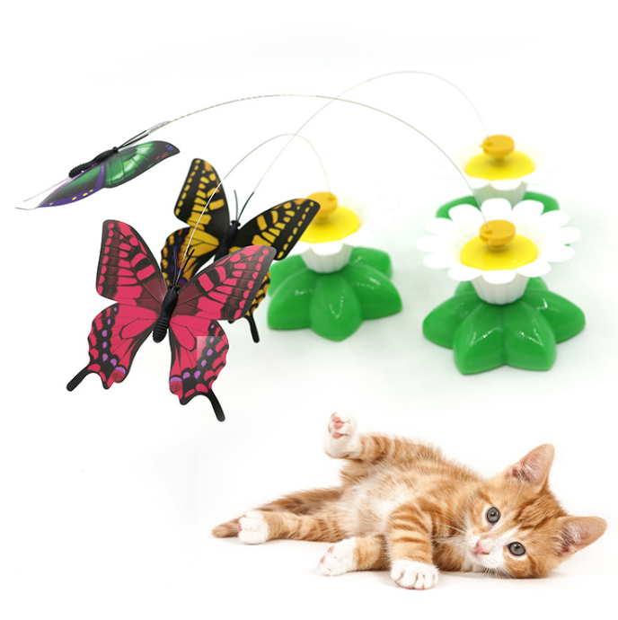 Wholesale automatic Electric Butterfly scratch toy Interactive Puzzle Cat Toys