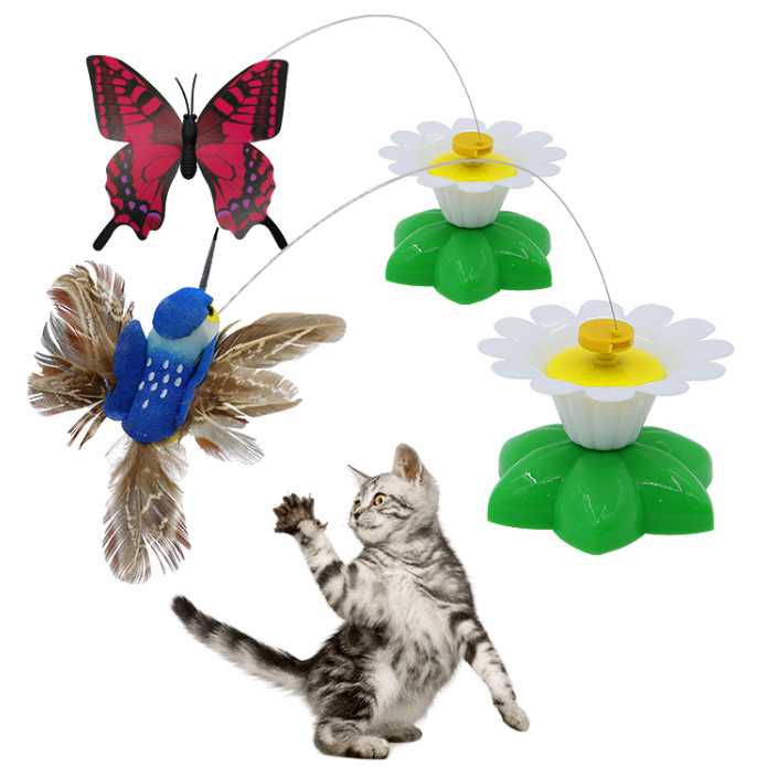 Wholesale automatic Electric Butterfly scratch toy Interactive Puzzle Cat Toys