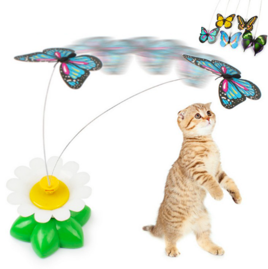 Wholesale automatic Electric Butterfly scratch toy Interactive Puzzle Cat Toys