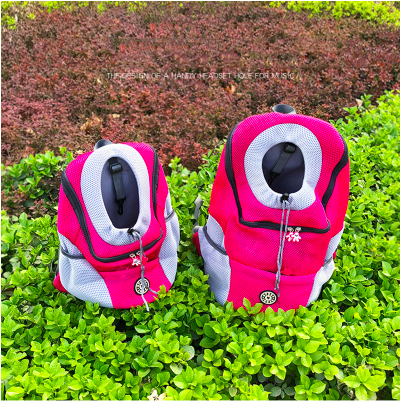 New Outdoor Out Double Shoulder Portable Travel Backpack Pet Dog Front Bag Mesh Backpack Head Pet Dog Carrier Bag